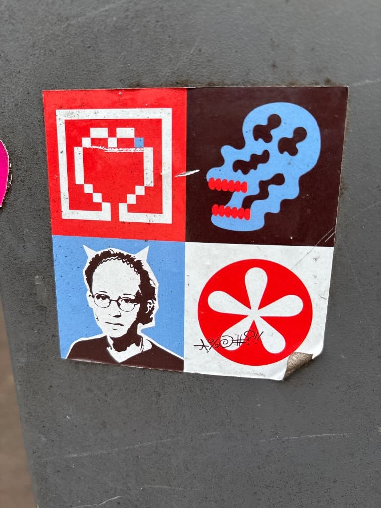 Het zusje mozaïek sticker in Rotterdam