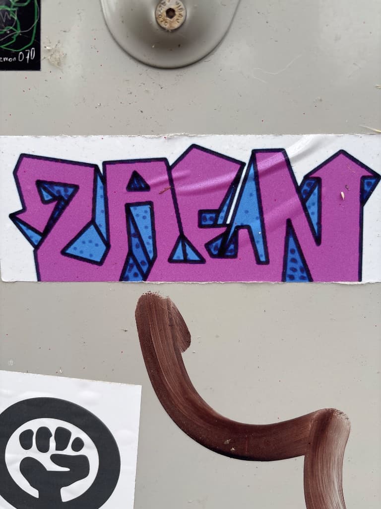 ZAEN sticker in The Hague
