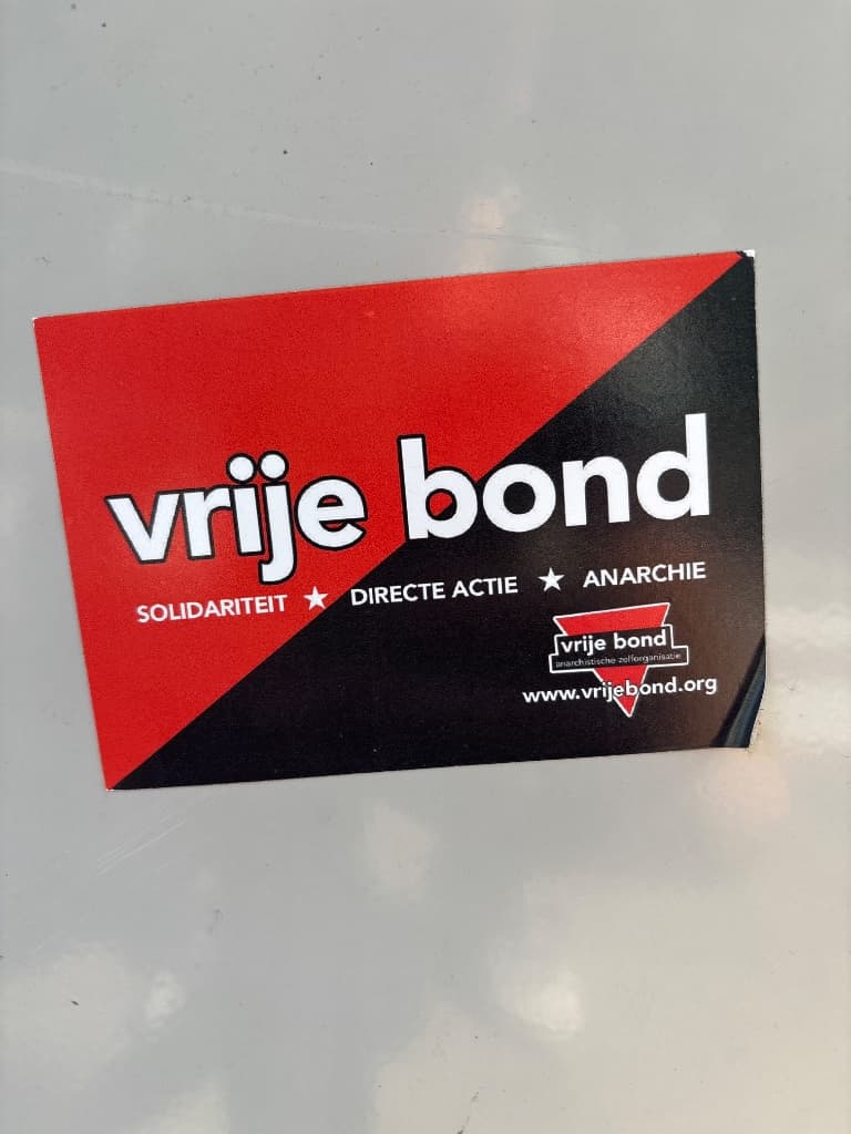 Vrije bond sticker in Oosterbeek