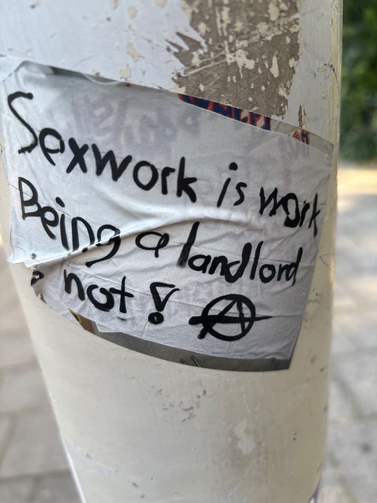 Seks work is work being a land. Lord is not. sticker in The Hague