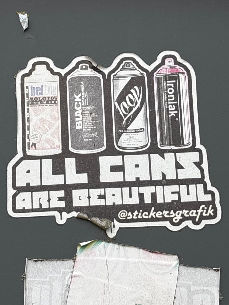 All cans are beautiful sticker in Holdorf