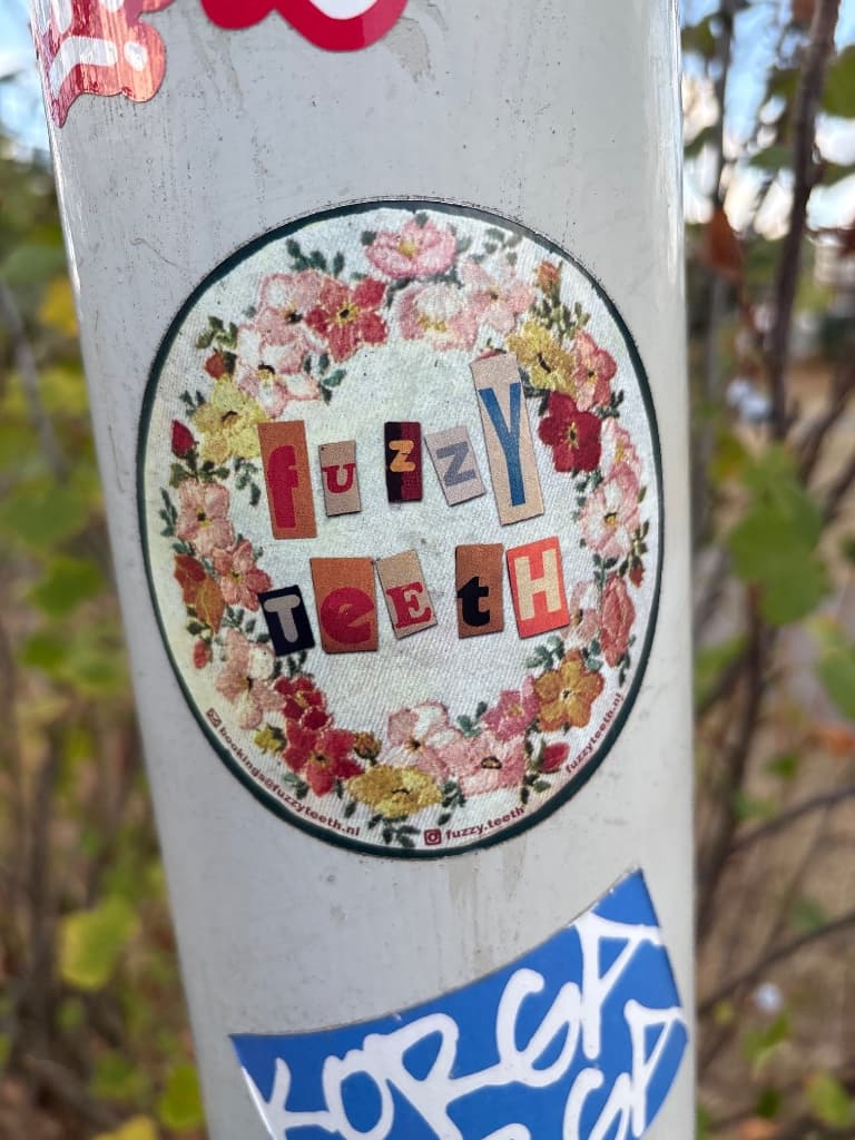 Fuzzy Teeth sticker in The Hague