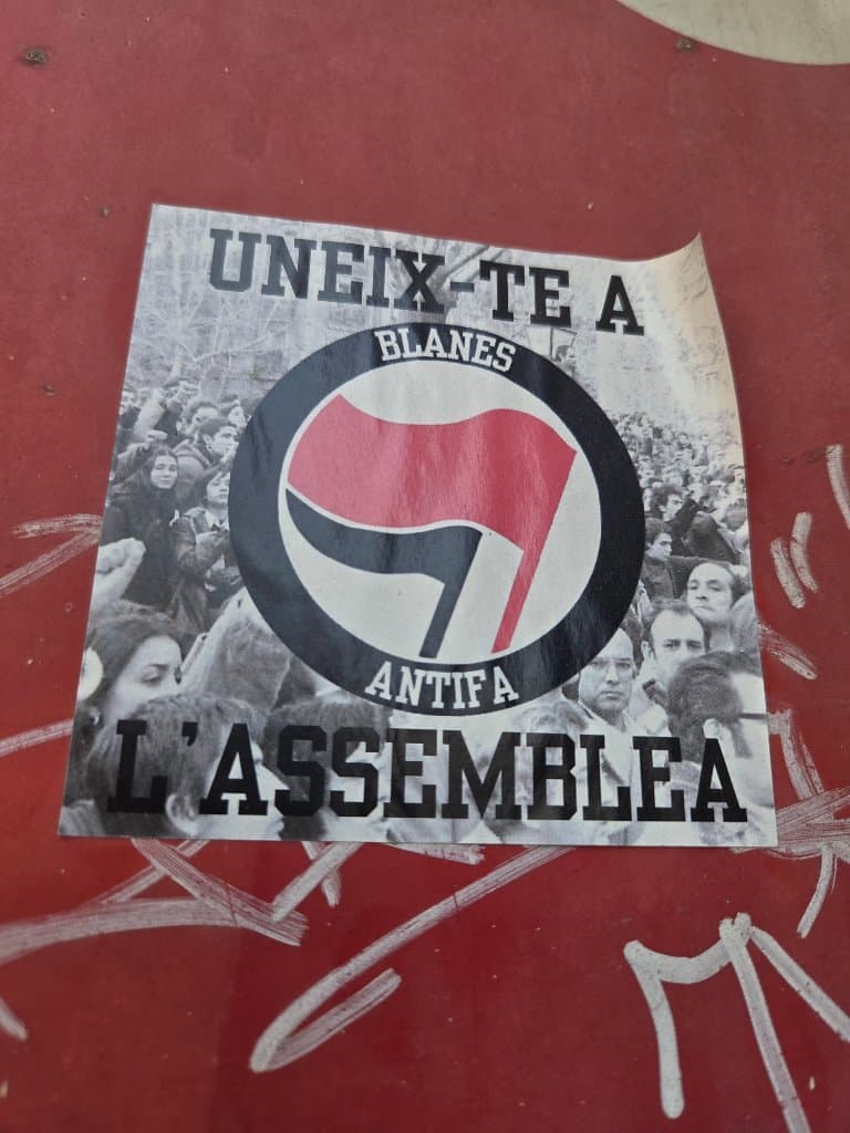 Blanes Antifa sticker in Blanes