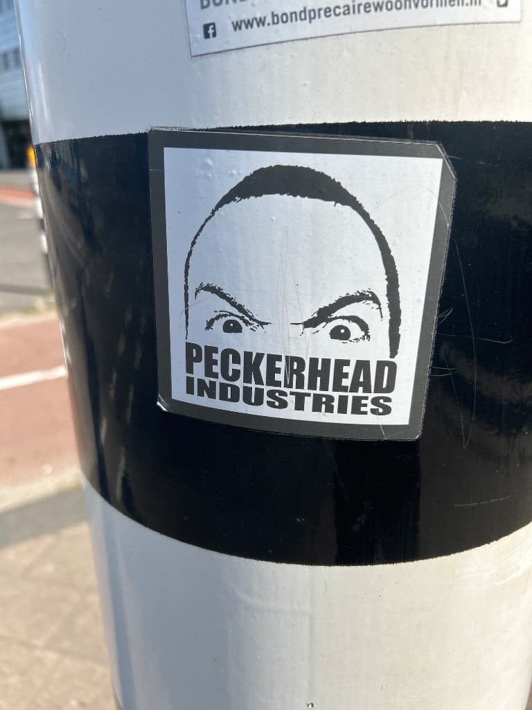 Peckerhead sticker in Rotterdam