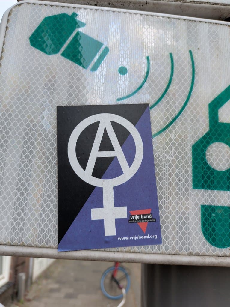 Anarcha-Feminisme sticker in Rotterdam